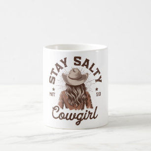 Funny Stay Salty Cowgirl Coffee Mug