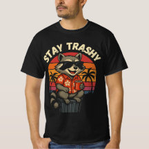 Funny Stay Trashy Sunset Racoon