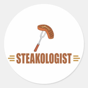 Funny Steak Classic Round Sticker