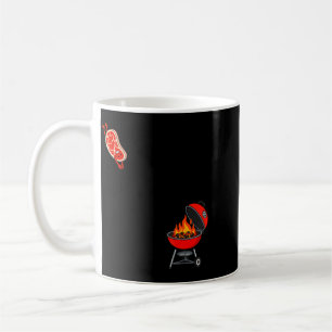 Funny Steak Jumping On To Grill Dive Flying Bbq Coffee Mug