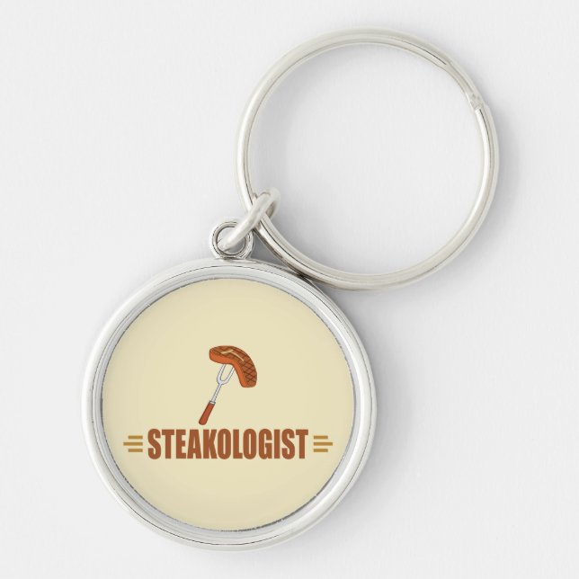 Funny Steak Key Ring (Front)