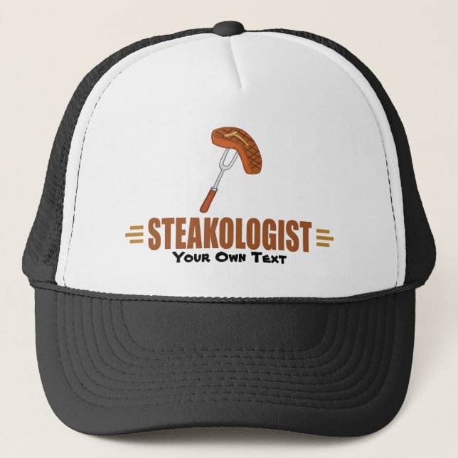 Funny Steak Trucker Hat (Front)