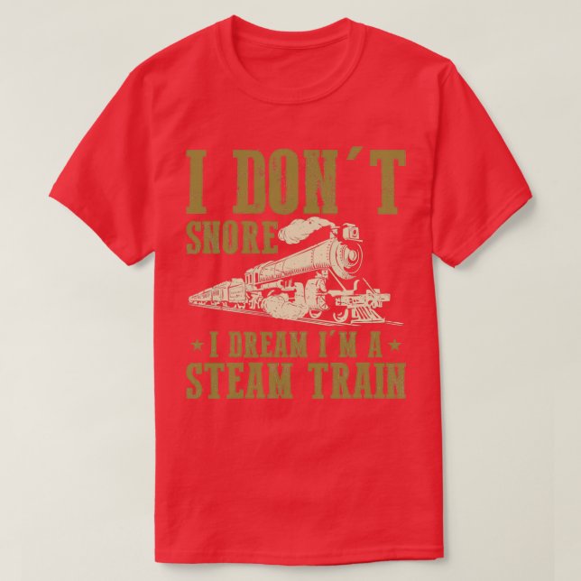 Funny Steam Train Railroad Graphic Railway Lovers  T-Shirt (Design Front)