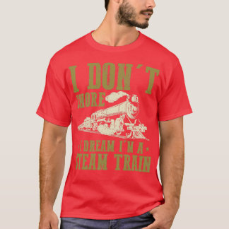 Funny Steam Train Railroad Graphic Railway Lovers T-Shirt