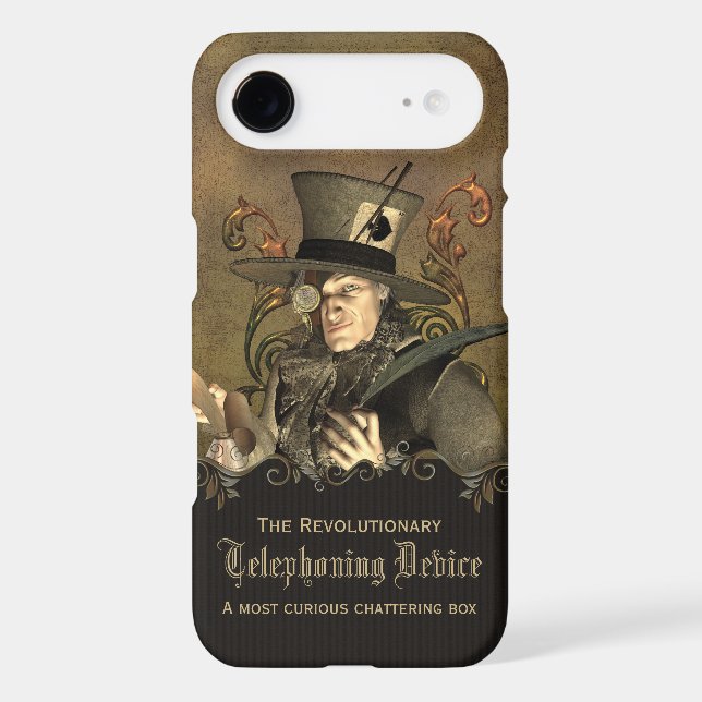 Funny Steampunk Mad Hatter Case-Mate iPhone Case (Back)
