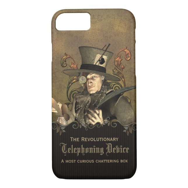 Funny Steampunk Mad Hatter Case-Mate iPhone Case (Back)
