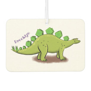 Funny stegosaurus dinosaur cartoon car air freshener
