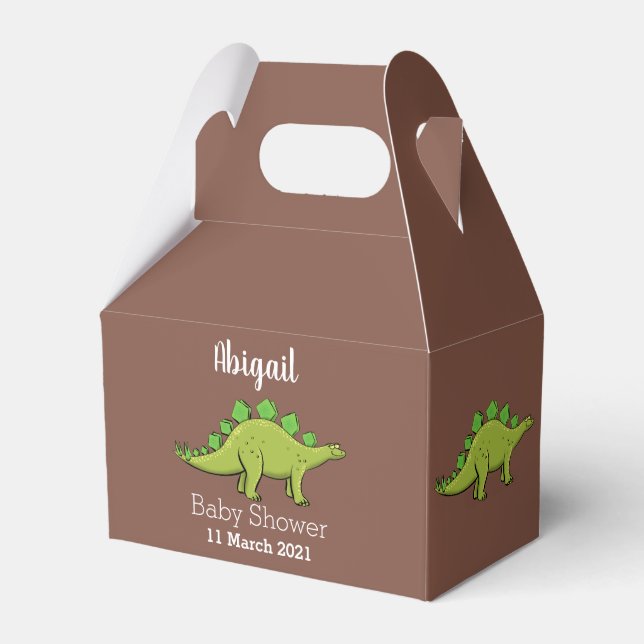 Funny stegosaurus dinosaur cartoon  favour box (Front Side)