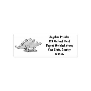 Funny stegosaurus dinosaur cartoon self-inking stamp