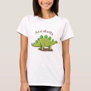 Funny stegosaurus dinosaur cartoon T-Shirt