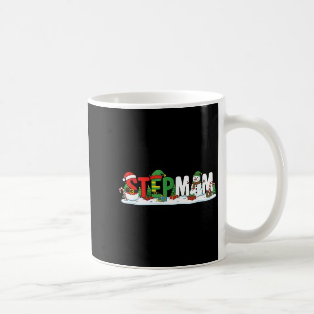 Funny Stepmom Santa Elf Snowman Christmas Womens G Coffee Mug (Right)