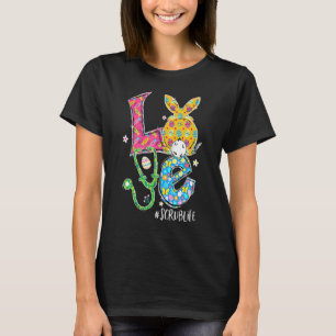 Funny Stethoscope Love Scrub Life Nurse Bunny East T-Shirt