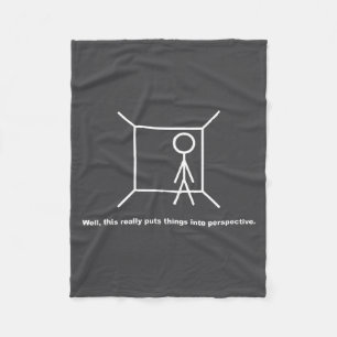 Funny Stick Figure Pun Novelty Sarcastic Cool Dad Fleece Blanket