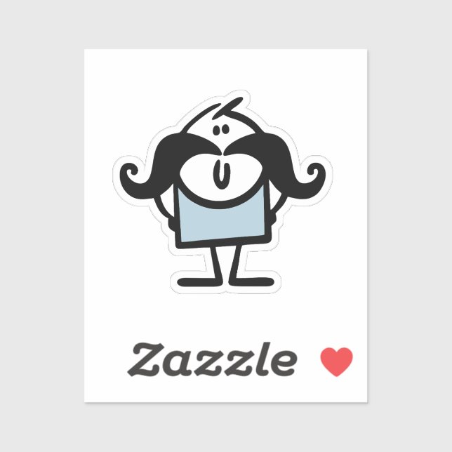 Funny stick man with moustaches (Sheet)