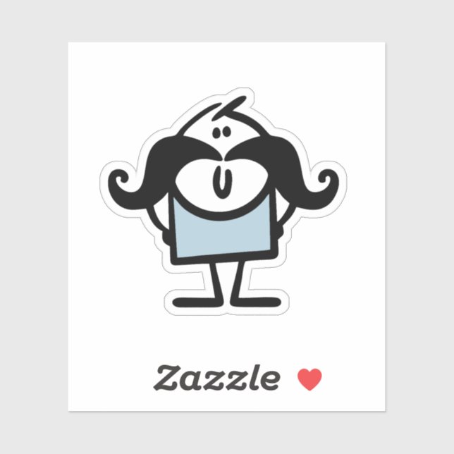 Funny stick man with moustaches (Sheet)