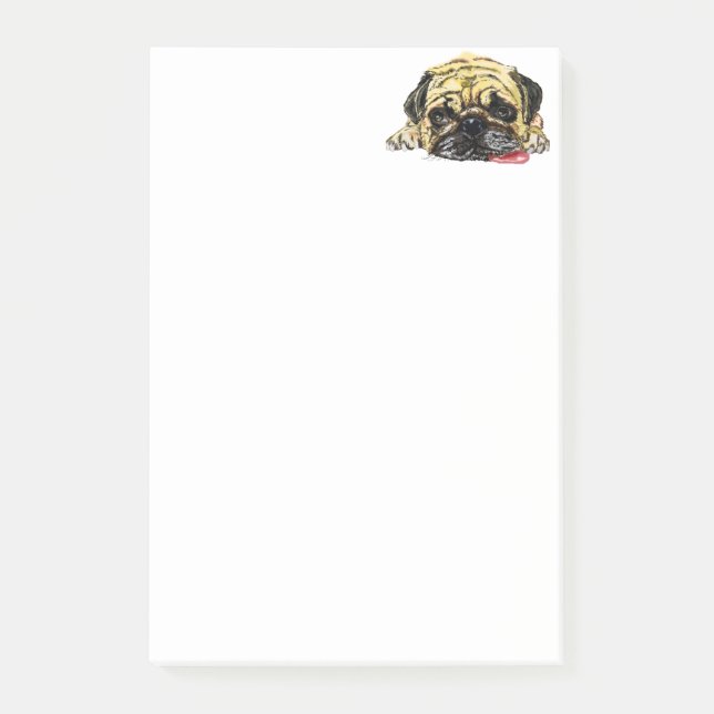 Funny Sticky Notes with Pug Dog (Front)