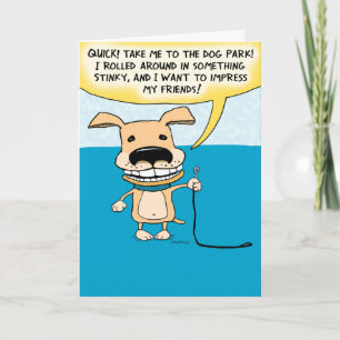 Funny Stinky Dog Birthday Card