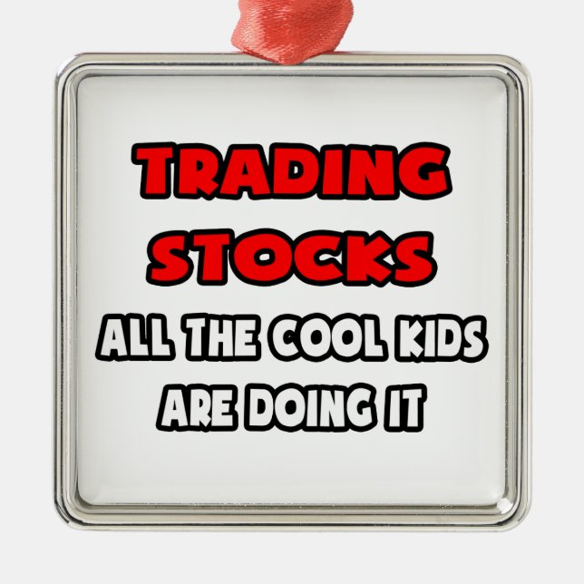 Funny Stock Trader Shirts and Gifts Metal Tree Decoration (Front)