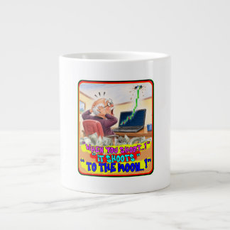 Funny Stock Trader Short Squeeze Panic Drawing Large Coffee Mug