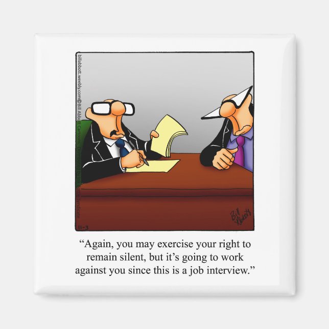 Funny Stocking Stuffer Business Humour Magnet (Front)
