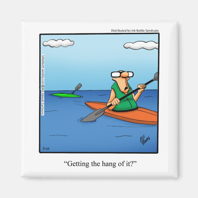 Funny Stocking Stuffer Kayak Humour Magnet (Front)