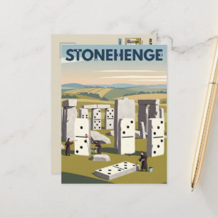 Funny Stonehenge WPA Travel Postcard