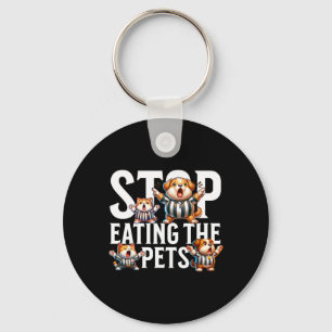 Funny Stop Eating The Dogs And Cats Springfield Pe Key Ring