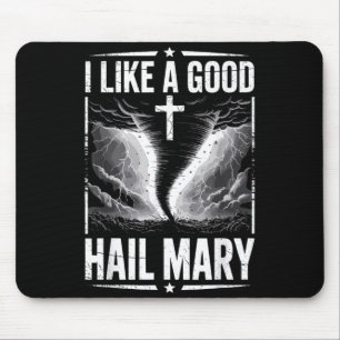 Funny Storm Chaser Costume Jesus Faith Mouse Pad