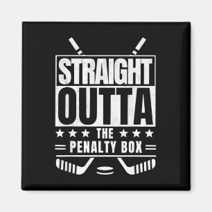 Funny Straight Outta The Penalty Box Kids Hockey G Magnet