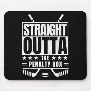 Funny Straight Outta The Penalty Box Kids Hockey G Mouse Pad