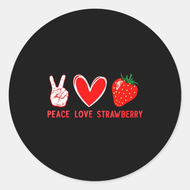 Funny Strawberry Art For Men Women Fruit Strawberr Classic Round Sticker (Front)