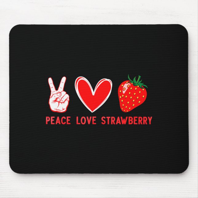 Funny Strawberry Art For Men Women Fruit Strawberr Mouse Pad (Front)