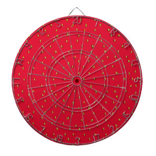 Funny strawberry background red dartboard