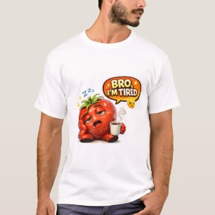 Funny Strawberry "Bro I'm Tired" Graphic Tee