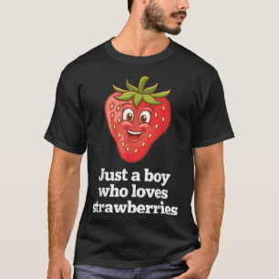 Funny Strawberry Design For Boys Men Fruit Strawbe T-Shirt