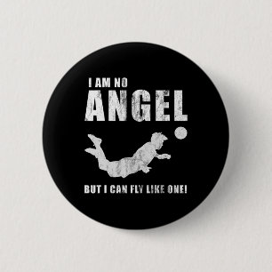 Funny Striker Forward Soccer Goal Sport Header Byl 6 Cm Round Badge