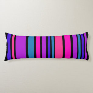 Funny Stripes coloured III + your background Body Cushion