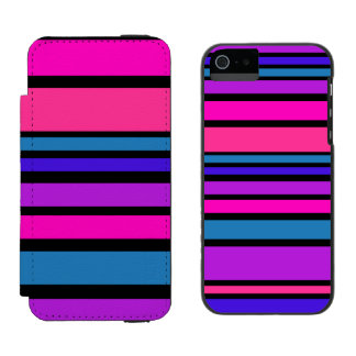 Funny Stripes coloured III + your background colou Incipio Watson™ iPhone 5 Wallet Case