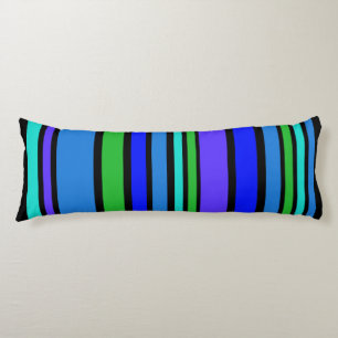 Funny Stripes coloured IV + your background colour Body Cushion