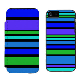 Funny Stripes coloured IV + your background colour Incipio Watson™ iPhone 5 Wallet Case