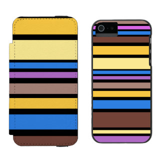 Funny Stripes coloured VI + your background colour Incipio Watson™ iPhone 5 Wallet Case