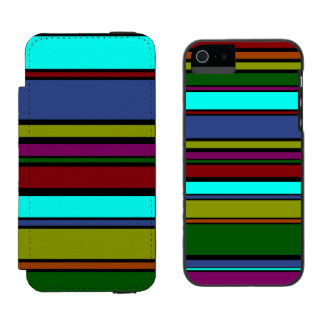 Funny Stripes coloured X + your background colour Incipio Watson™ iPhone 5 Wallet Case