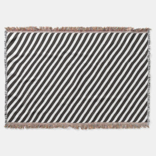 Funny Stripes Pattern - black white + your idea Throw Blanket