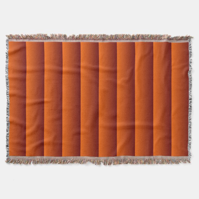 Funny Stripes Pattern - red orange + your idea Throw Blanket (Front)