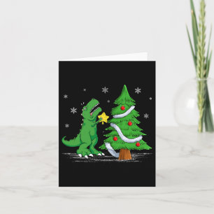 Funny Struggle Is Real Dinosaur T-rex Dino Christm Card