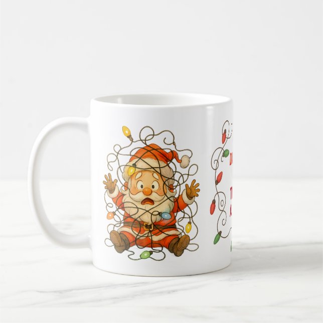 Funny Stuck Santa Christmas Mug (Left)