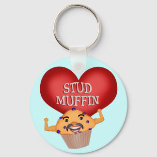 Funny Stud Muffin Men's Keychain