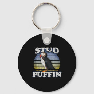 Funny Stud Muffin Vintage Retro Style Stud Puffin Key Ring