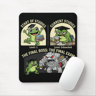  Funny Student Frog Final Exam Level Boss Mouse Pad