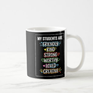 Funny students are kind strong autism awareness coffee mug